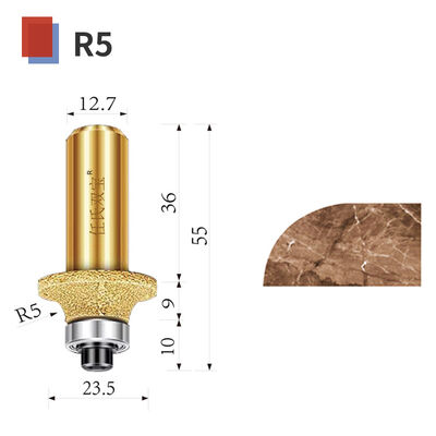 Diamond vacuum brazed tool R5/R8/R10/R15/R18 engraving stone marble granite